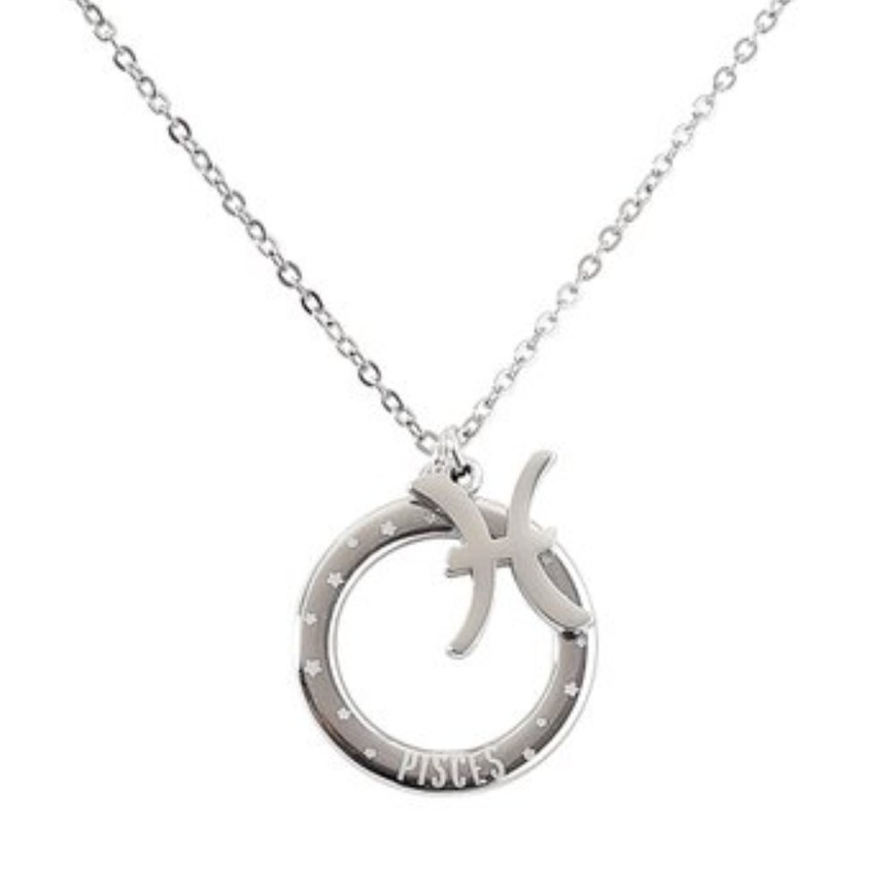 Quotes by Izzy and Oliver Stainless Steel Pisces Pendant Necklace